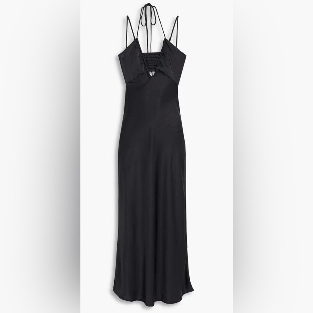 A.L.C. Sienna Cut Out Halter Black Midi Size 6